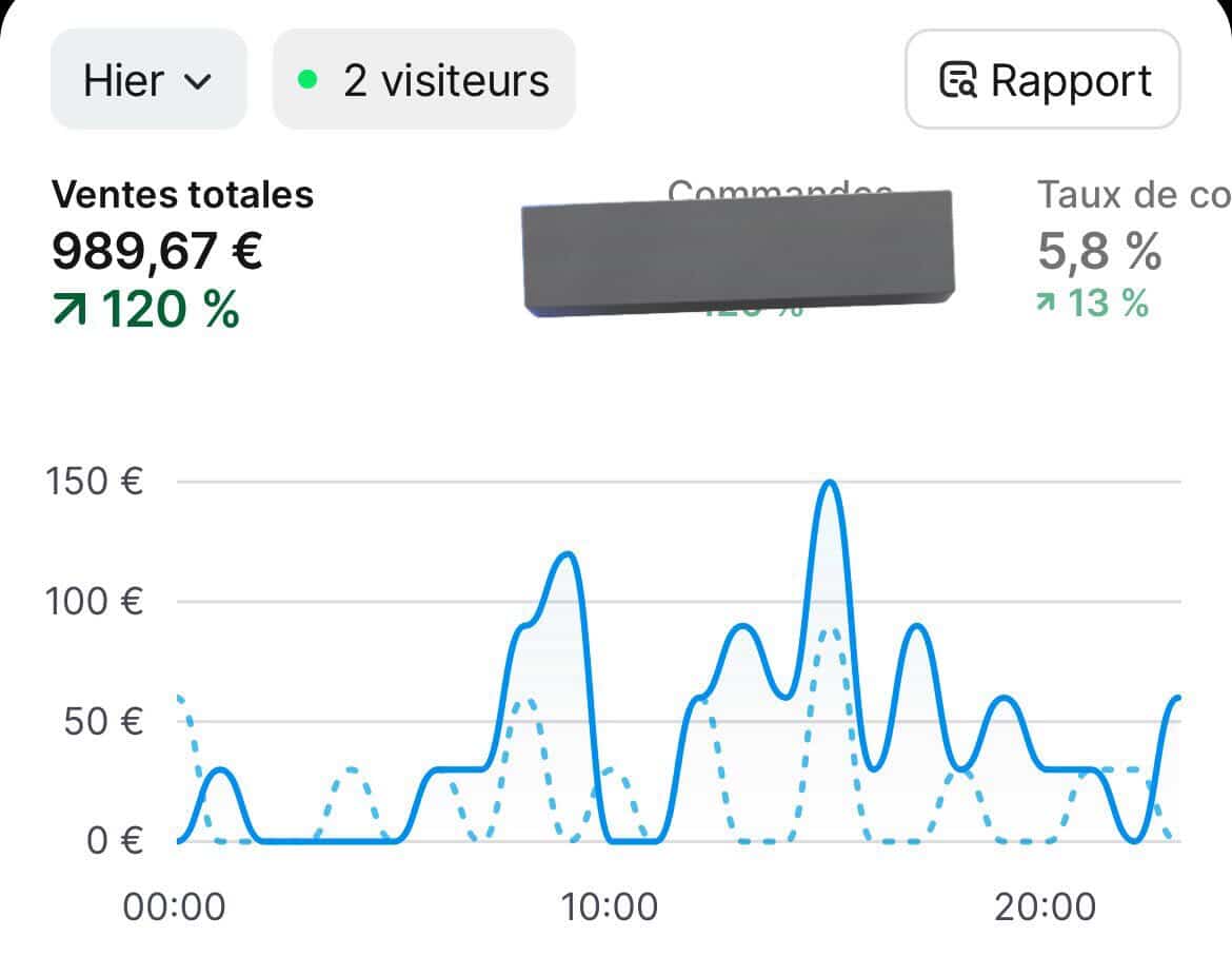 Dashboard Shopify 989€